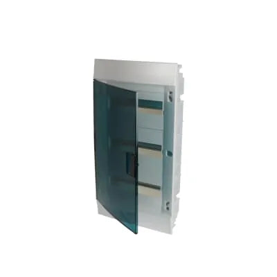 41A12X32 Caja para empotrar 3Filas 36M puerta transparente 600Hx320Wx107Dmm IP41