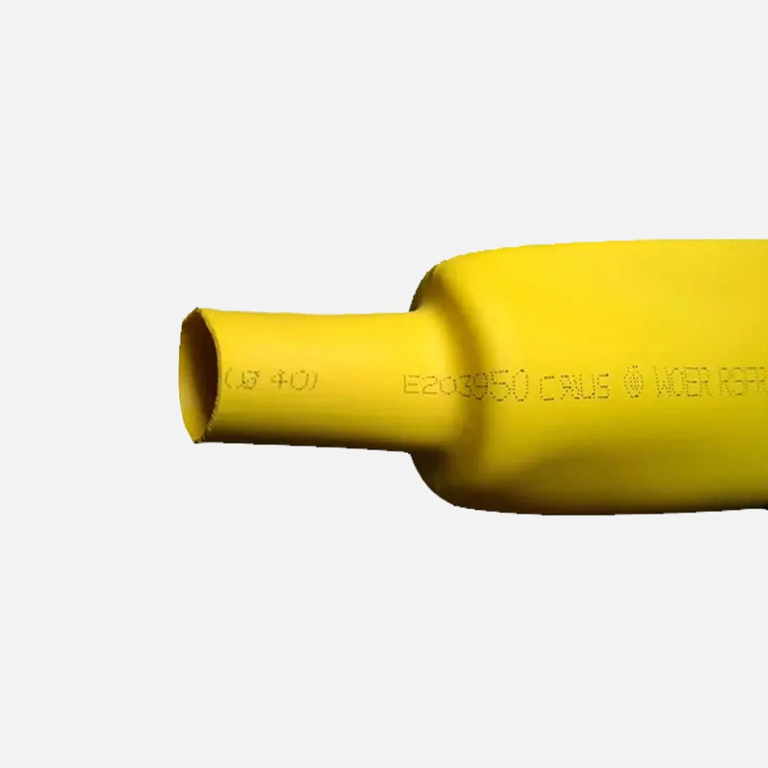 Tubo termocontráctil amarillo Contracción 2:1 3mm (1/8″) 20-18AWG