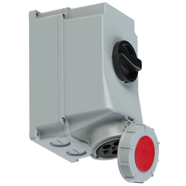3840 Base mural 3P+N+T 6H 63A 400V IP67 Rojo