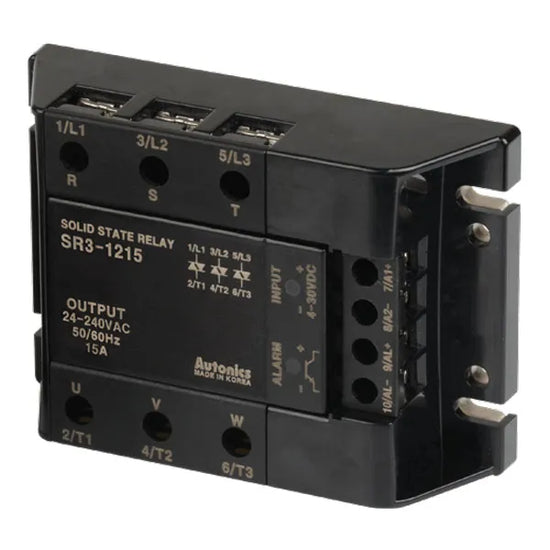 SR3-1215 SSR trifásico 15A Input 4-30VCD Output 24-240VCA cruce por cero
