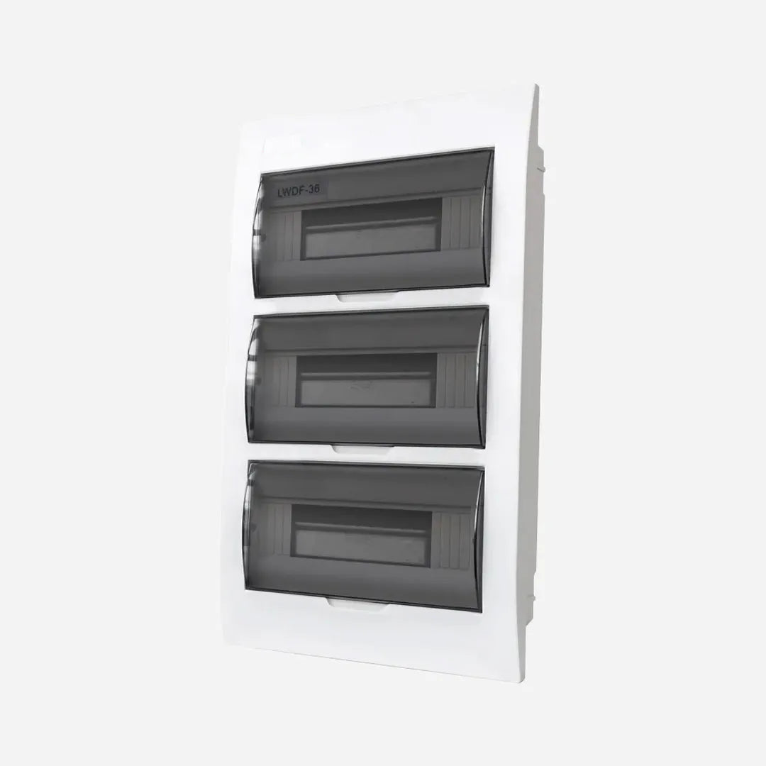 Caja de dist. p/empot. 36 455HX372WX95Dmm Plastico ABS IP40 Vent. Trans.