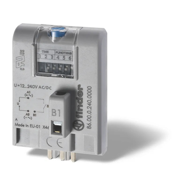 Módulo temporizado multifunción 12-240VAC/DC 0.05s-100hr montaje en zocalo