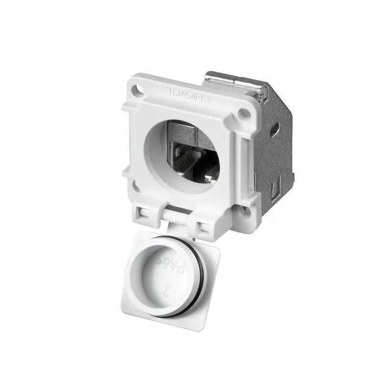 IE-XM-RJ45/RJ45-IP67 Pasamuros RJ45/RJ45 TIA-A/B hembra recto Con carcasa IP67