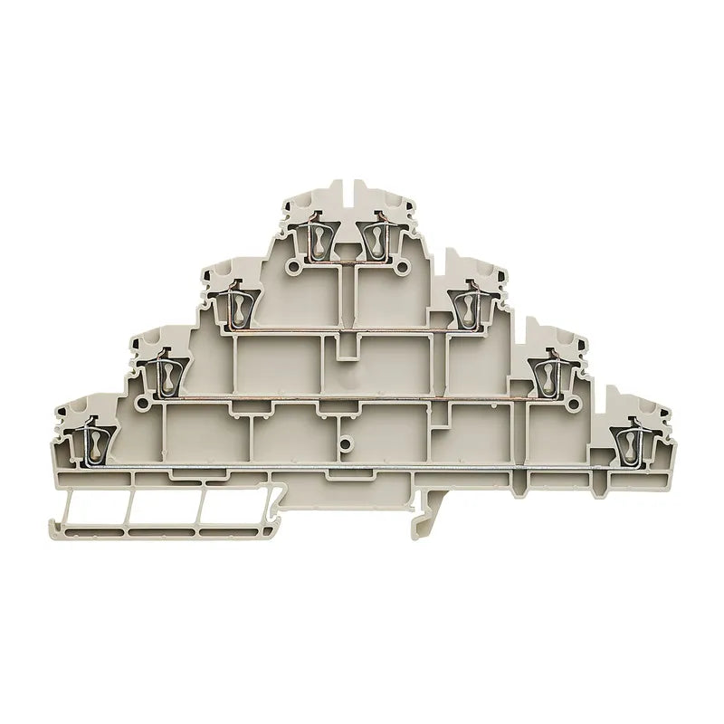 ZVLD 2.5 Clema cuadruple nivel 2.5mm² 20-14AWG 24A 250VCA Beige