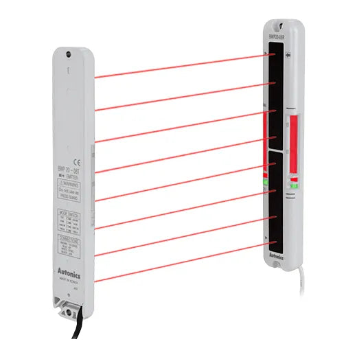 BWP20-12 Sensor de área cuerpo plastico delgado 20mm 12Haces 220mm 12-24VCA NPN