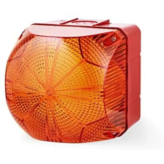QBS Indicador LED cuadrado 94mm Luz Multi-estroboscópica 110-240VCA Ámbar