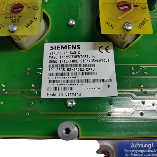 Siemens 6FC5103-0AD03-0AA0 panel de control