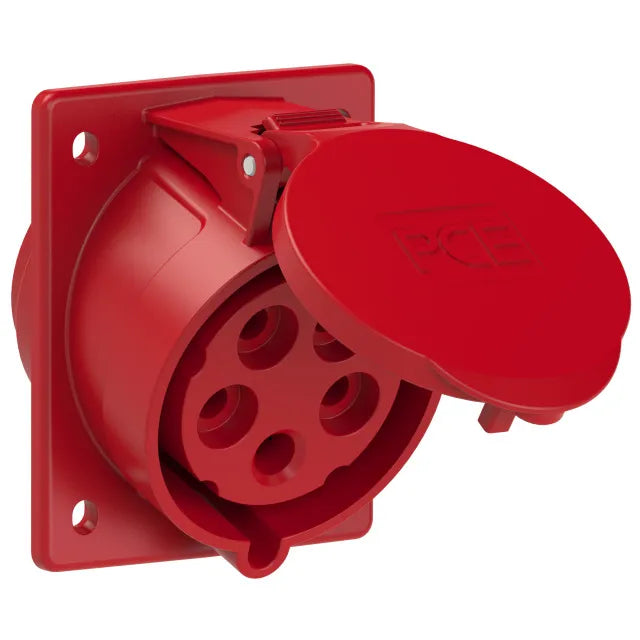 3306 Base empotrar 3P+N+T 6H 32A 400V IP44 Rojo
