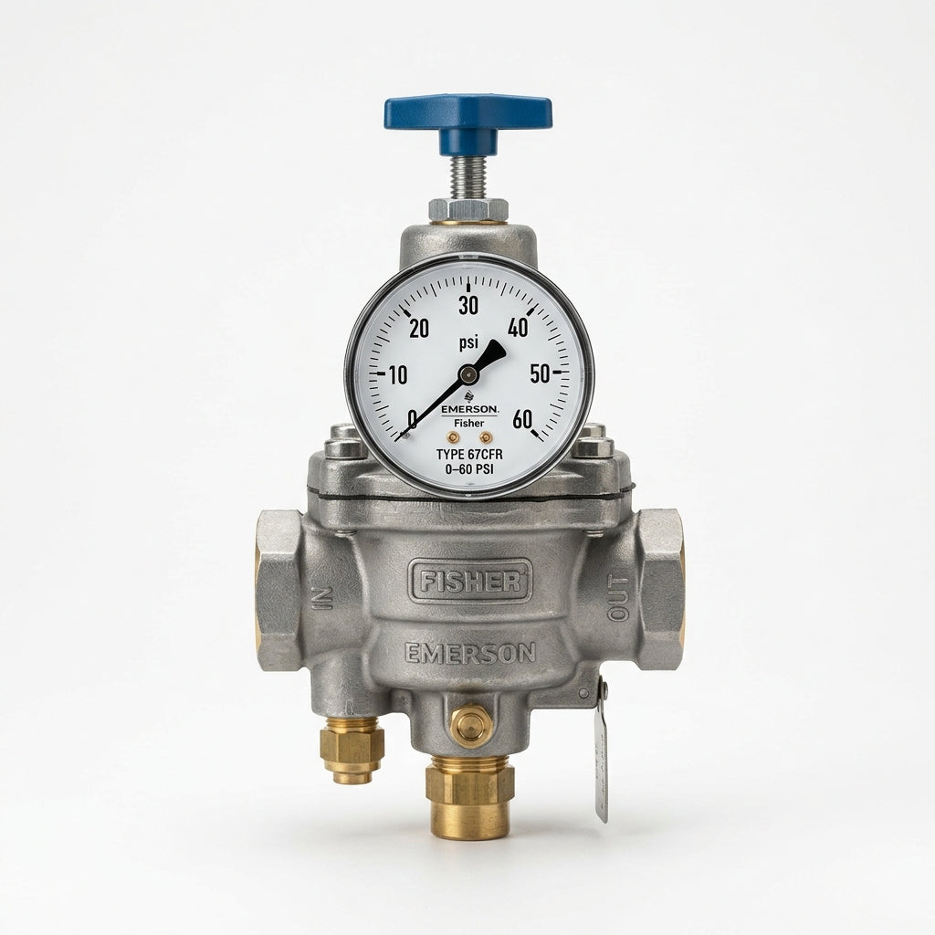 EMERSON 0–60 psi Manómetro Fisher