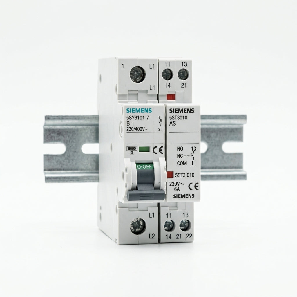 SIEMENS 5SY6101-7 MCB C1 y el 5ST3010 INTERRUPTOR AUTOMATICO