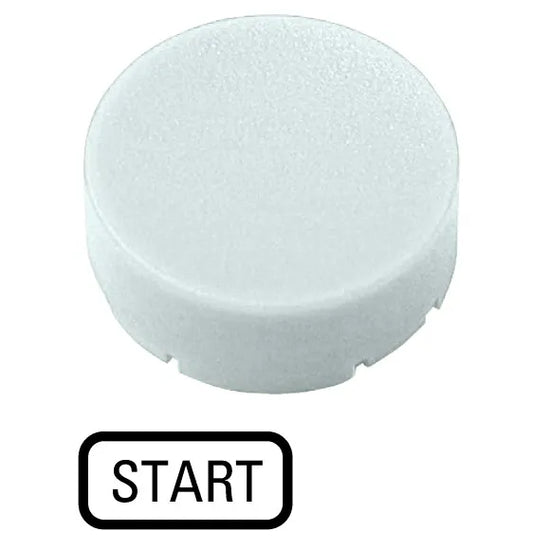 M22-XDH-W-GB1 RMQ-Titan Placa para Botón Diseño-Saliente color Blanco -START-