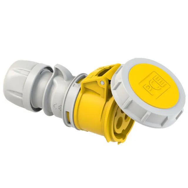1704 Base aerea 2P+T 4H 32A 110V IP67 Amarillo