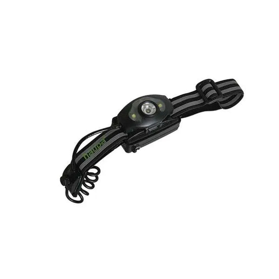 Linterna LED para casco con 4 niveles de iluminación 143mm 70Lm 2xAA