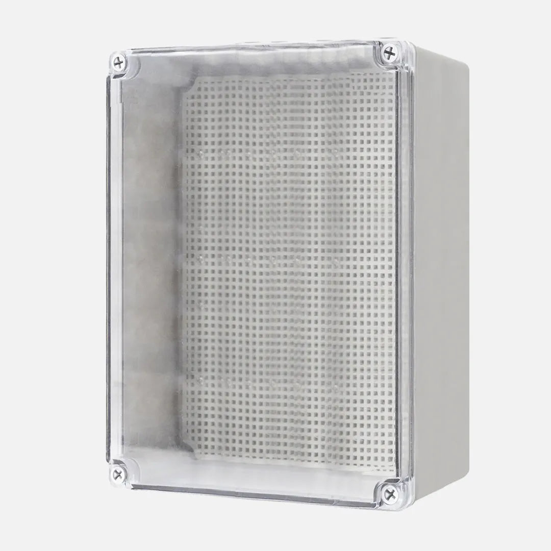 Caja de distribucion sobrep. p. trans. c/plat. 380HX190WX130Dmm Plastic PC IP67