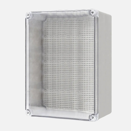 Caja de distribucion sobrep. p. trans. c/plat. 380HX190WX130Dmm Plastic PC IP67