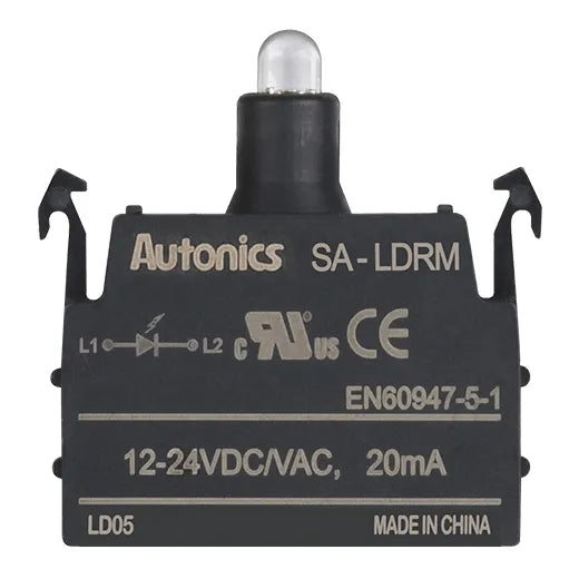 SA-LDRM Block LED modular 12-24VCA/CD para botonería 22/30mm rojo