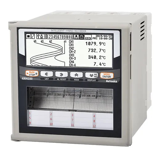 KRN100-02000-00-0S REGISTRADOR HIBRIDO LCD 100-240 VCA USB
