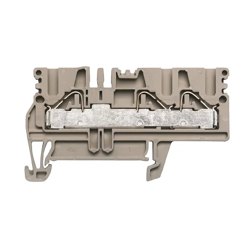 PDU 2.5/4/3AN Clema Push-in 3 conexiones 1.5mm² 20-12AWG 32A 800VCA Beige Oscuro