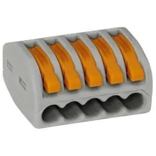 CLASSIC conector rapido c/pal. 5P 0.08-4mm2 28-12AWG 32A 400VCA Gris 20pzs