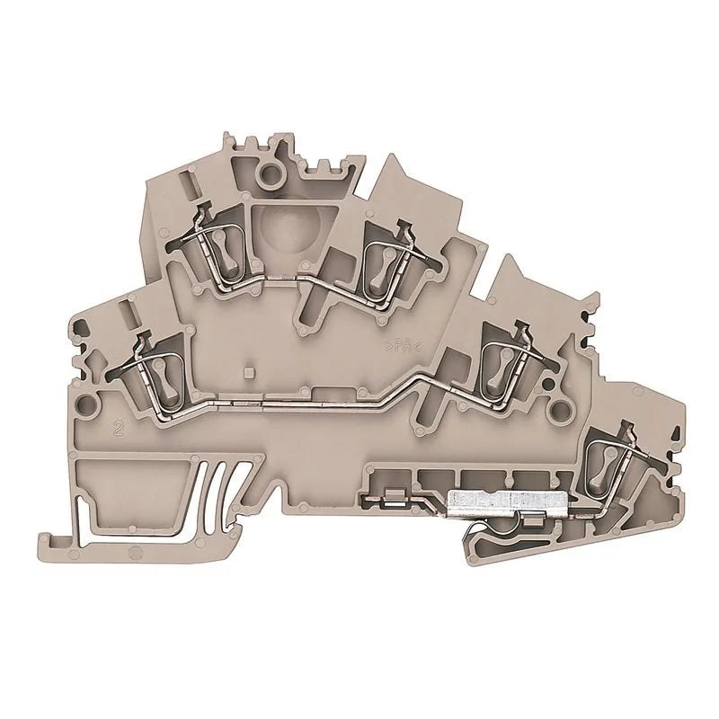 ZDKPE 2.5-2 Clema Roof 2-Pisos +PE 2.5mm² 26-12AWG 20A 500VCA Beige