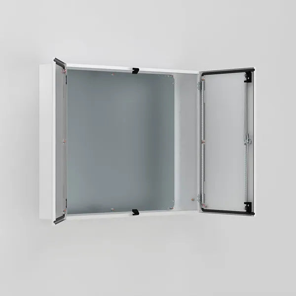 Gabinete mural de chapa de acero 2P 1200Hx1200Wx400Dmm RAL7035 IP66 NEMA 12