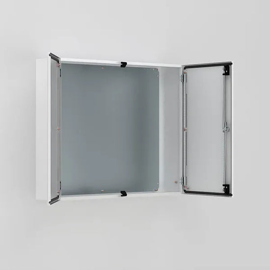 Gabinete mural de chapa de acero 2P 800Hx1200Wx300Dmm RAL7035 IP66 NEMA 12