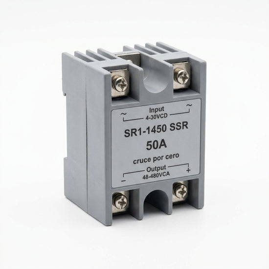 SR1-1450 SSR monofásico 50A Input 4-30VCD Output 48-480VCA cruce por cero