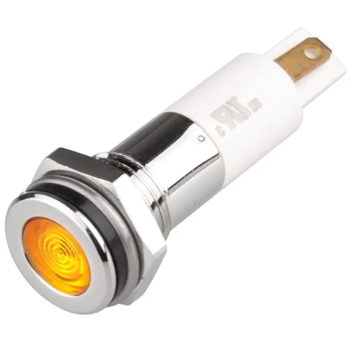 PILOTO LED ULTRABILLANTE 10MM 110VCA RAZANTE AMARILLO C/CONECTOR IP60