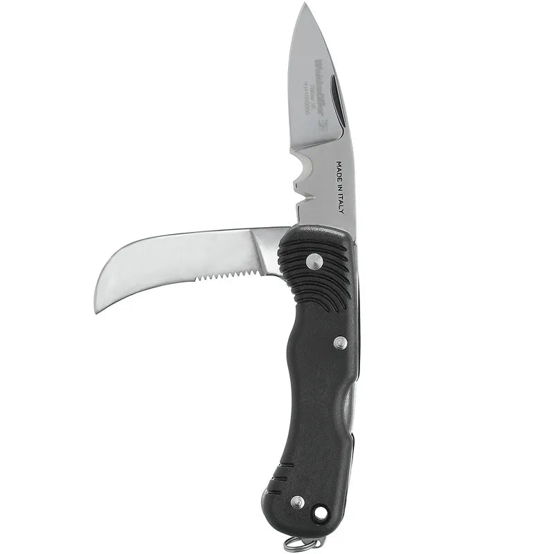 SLICER 2K Cuchillo de electricista con hoja curva dentada