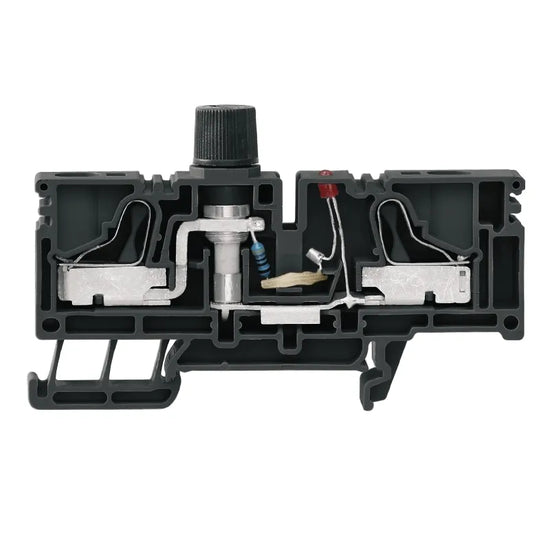 PSI 6/10/LD 10-36V SW Clema portafusible europeo c/LED 6mm² 6.3A Negro