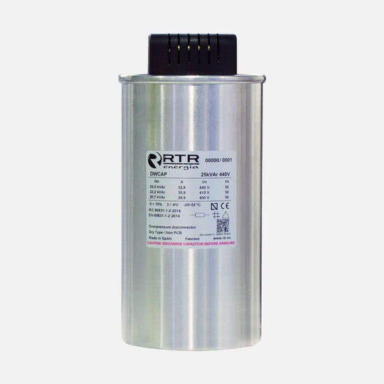Serie DWCAP Capacitor de potencia trifásico 15kVAR 3×57.56µF 480VCA