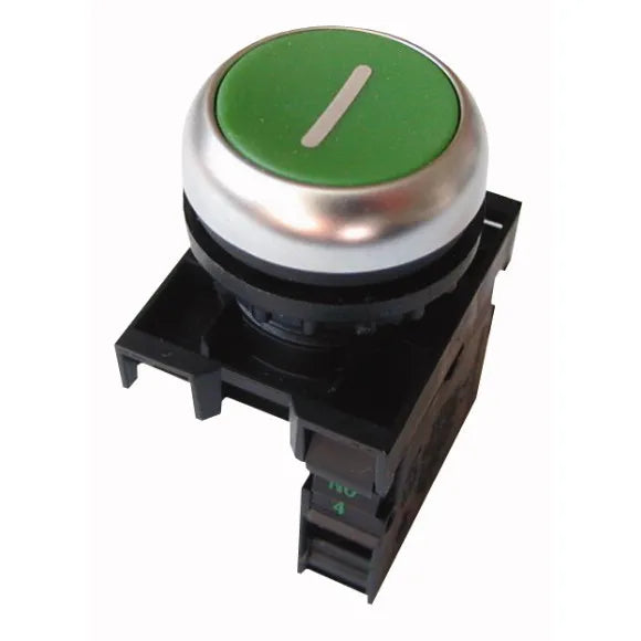 M22-D-G-X1/K10 RMQ-Titan Botón Plano 22mm Momentáneo -I- Verde 1NA