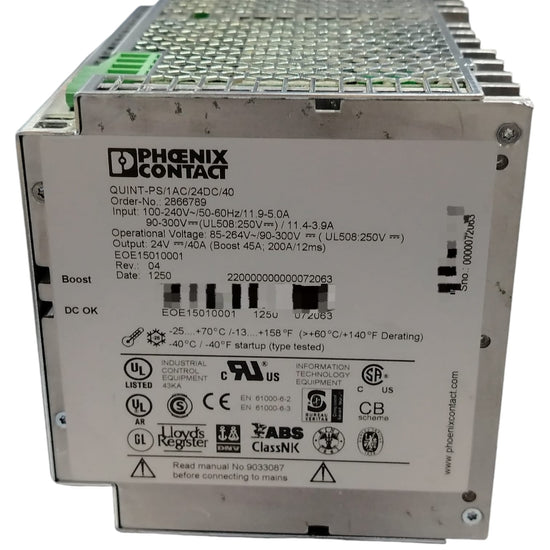 Phoenix Contact QUINT-PS/1AC/24DC/40 Fuente de alimentación