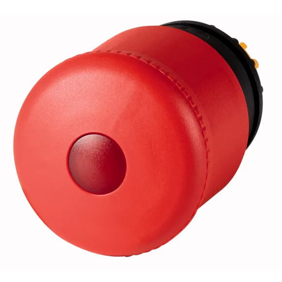 M22-PVL Botón paro de emergencia 22mm Hongo 38mm iluminado Jalar P/Liberar