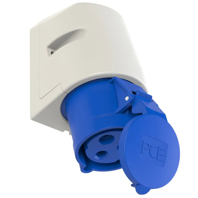 2324 Base mural 2P+T 6H 32A 230V IP44 Azul