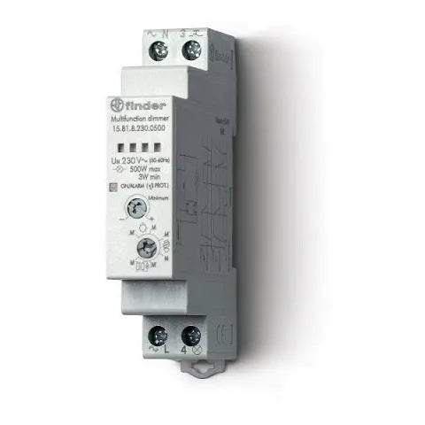 Telerruptor electrónico Dimmer 500W 230V Montaje en Riel DIN