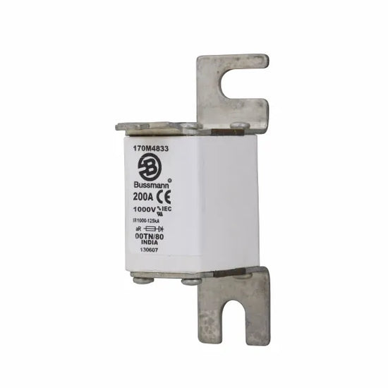 FUSIBLE ULTRA RAPIDO CUADRADO TAMAÑO 00 aR 200A 1000V 125KA 00TN/80 TIPO T