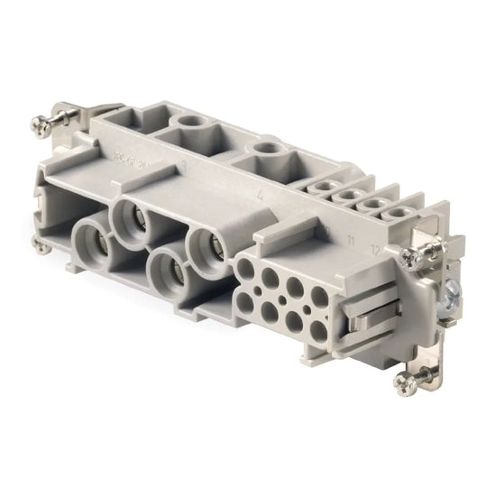 HDC S4/8 FS Inserto hembra combinado C/Tornillo 4P+8+PE 80A 400V Grupo 8