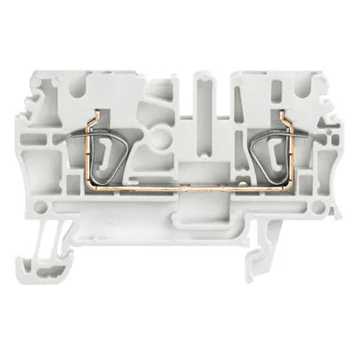 ZDU 2.5 WS Clema de paso 2 conexiones 2.5mm² 26-12AWG 24A 800VCA Blanco