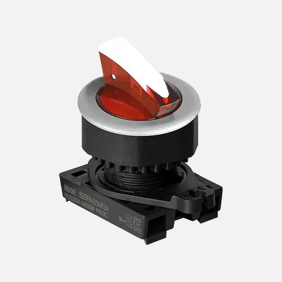 SELECT C/RETEN ILU 2POS 30MM ROJO C/ADAP
