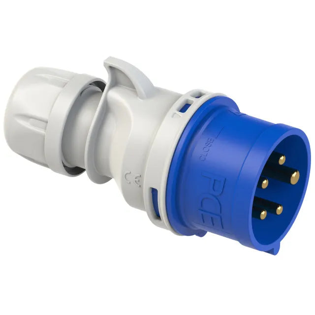 2103 Clavija aerea 3P+N+T 9H 16A 230V IP44 Azul