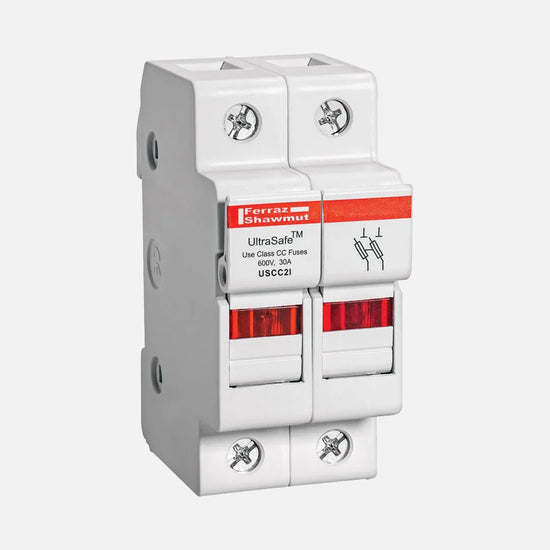 600V. 30A. CLASE CC 35X78 2 POLOS/IND PORTAFUSIBLE