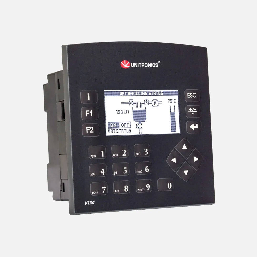 Vision130™PLC+HMI panel 2.4″ 20 ID 2IA NPN/PNP 16 O Transistor PNP 24VDC