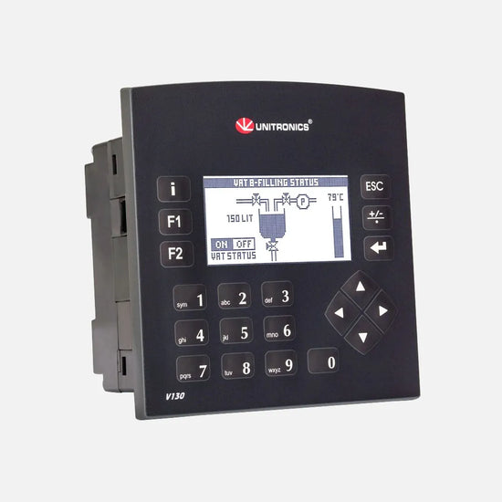 Vision130™PLC+HMI panel 2.4″ 20 ID 2IA NPN/PNP 16 O Transistor PNP 24VDC