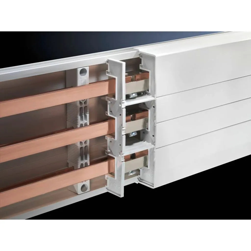 SV Pantalla soporte para perfil cubierta de poliamida 3 polos RAL7035 5pz