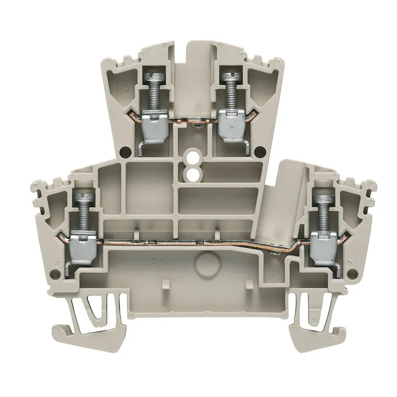 WDK 2.5 Clema 2-Pisos T-Atornillable 2.5mm² 22-12AWG 24A 400VCA Beige