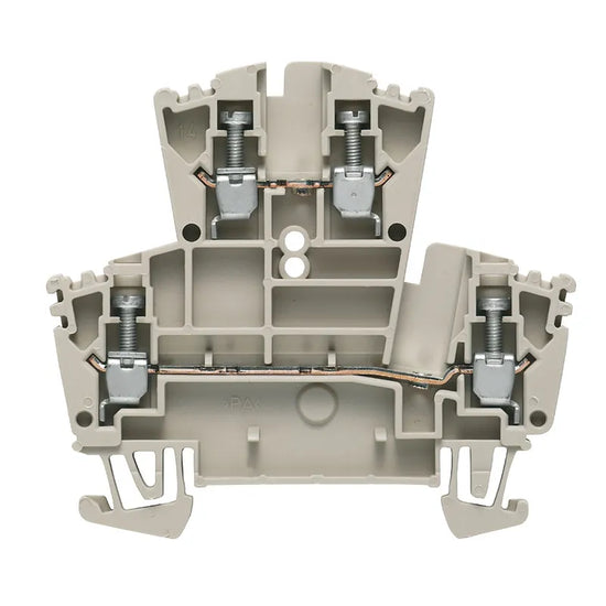 WDK 2.5 Clema 2-Pisos T-Atornillable 2.5mm² 22-12AWG 24A 400VCA Beige