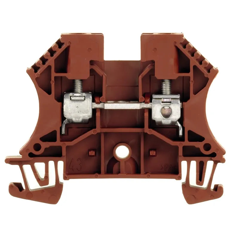 WDU 4 BR Clema de paso en color cafe 4mm² 26-10AWG 32A 800VCA