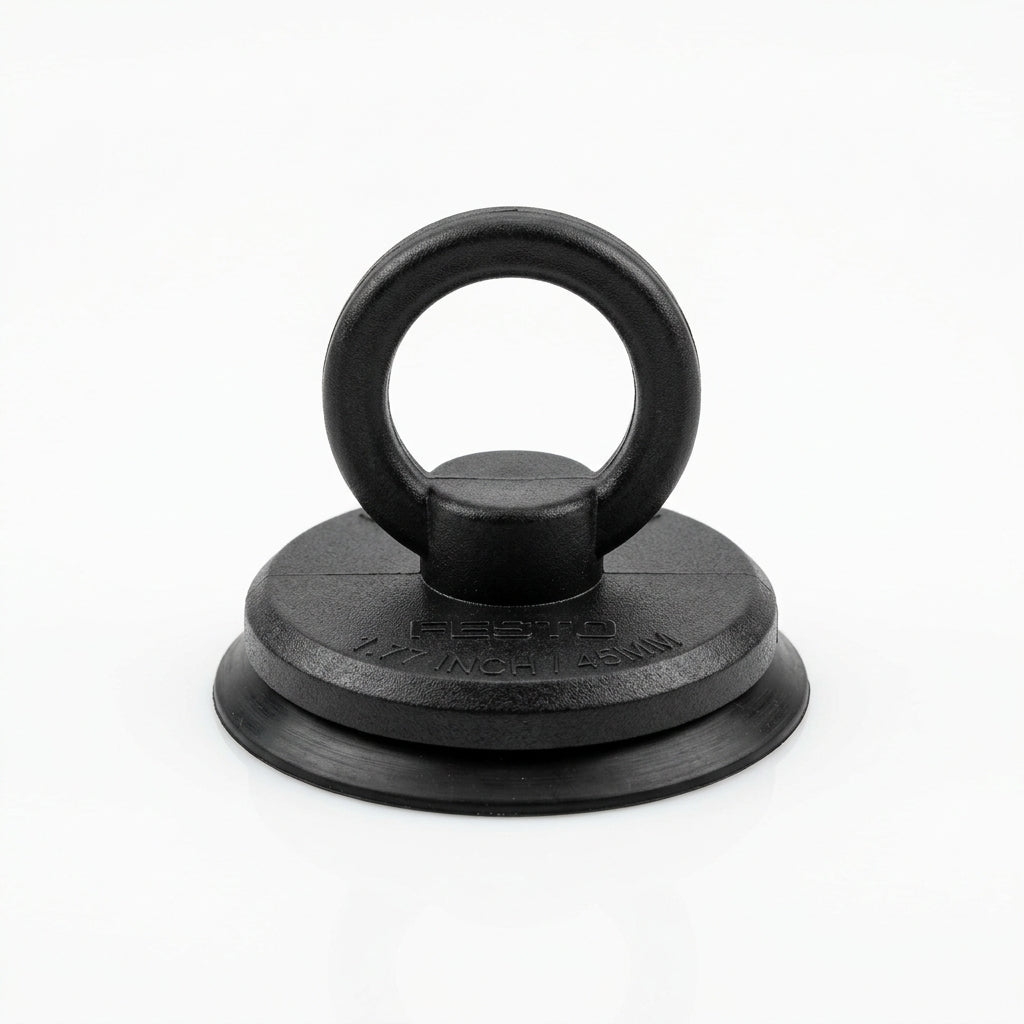 FESTO Ventosas 10PCS 1.77 pulgadas Almohadillas de ventosas de plástico con anillo de tracción para parasol de vidrio para automóvil Negro