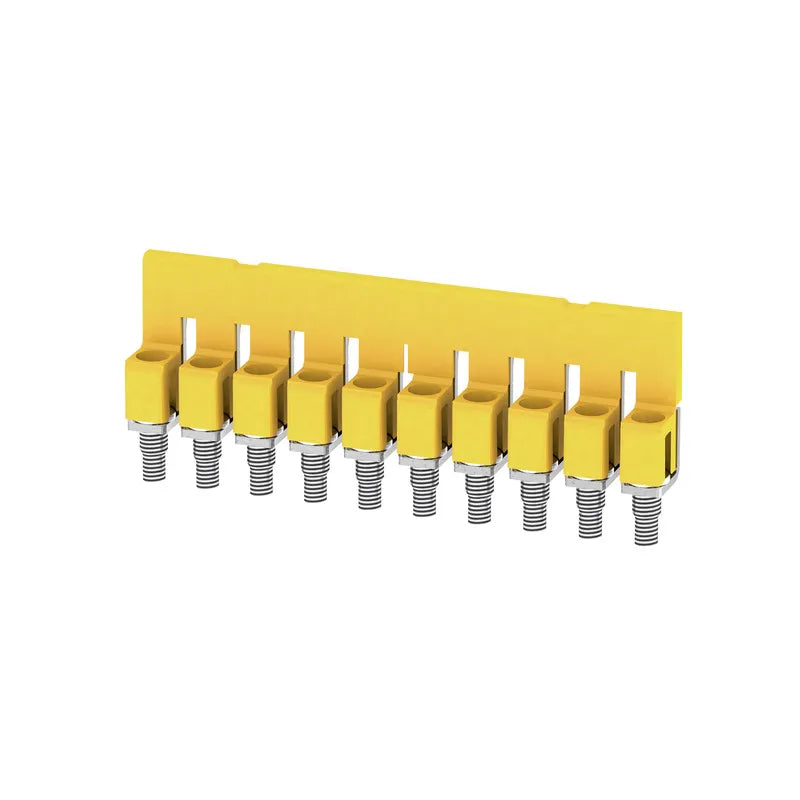 WQV 4/10 Puente atornillable amarillo de 10 polos para WDU de 4 mm²